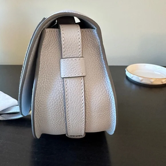 Chloe Light Blue Small Marcie Crossbody Bag with Gold Accents - Picture 2 of 14